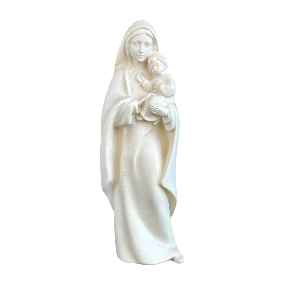 Modern Madonna and Child Sculpture in Maple and Lime wood Val Gardena