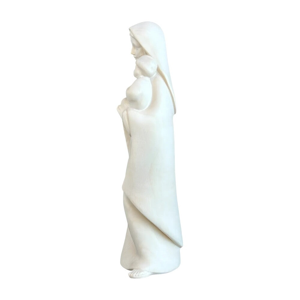 Modern Madonna and Child Sculpture in Maple and Lime wood Val Gardena