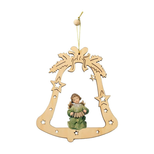 Musical Angel in maple wood in the Laser Carved Bell