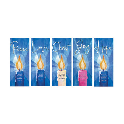 Blue Advent Candle Banner Set
