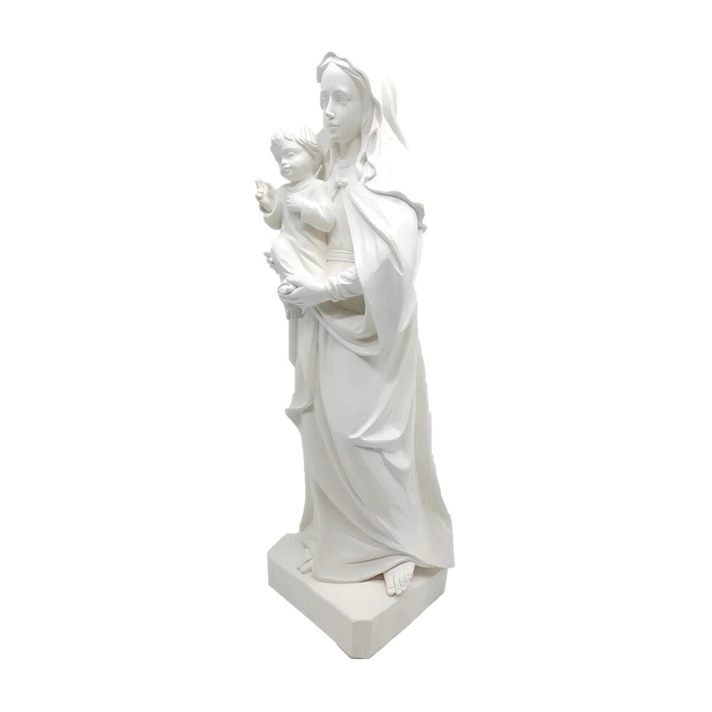 Statue Madonna with the Child Jesus in Artistic Fiber for Val Gardena