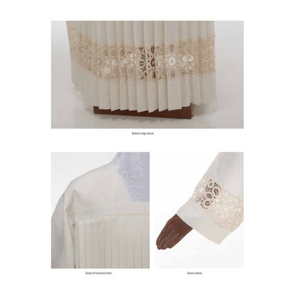 Plissé Alb with Interlaced Geometric Lace Edition