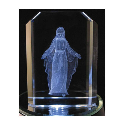 Laser Engraved Crystal Our Lady of Grace