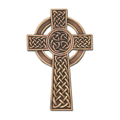 8" Fine Pewter Knotted celtic Cross, Style JC9022K