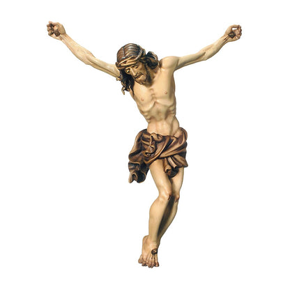 Hand Carved Baroque Corpus of Christ in Val Gardena Wood