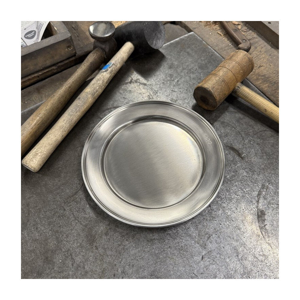 Medium Antique Finish Pewter Plate