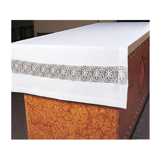 Communion Table Cover With Embroidered 4 3/4” Lace - Design 1215BX