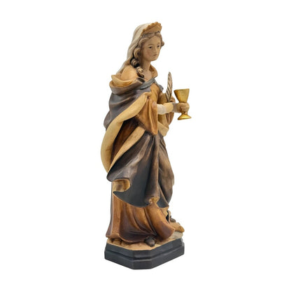 Saint Ottilia Hand-Carved Wood Statue | Val Gardena
