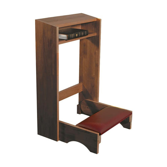 Folding Padded Kneeler Walnut Stain