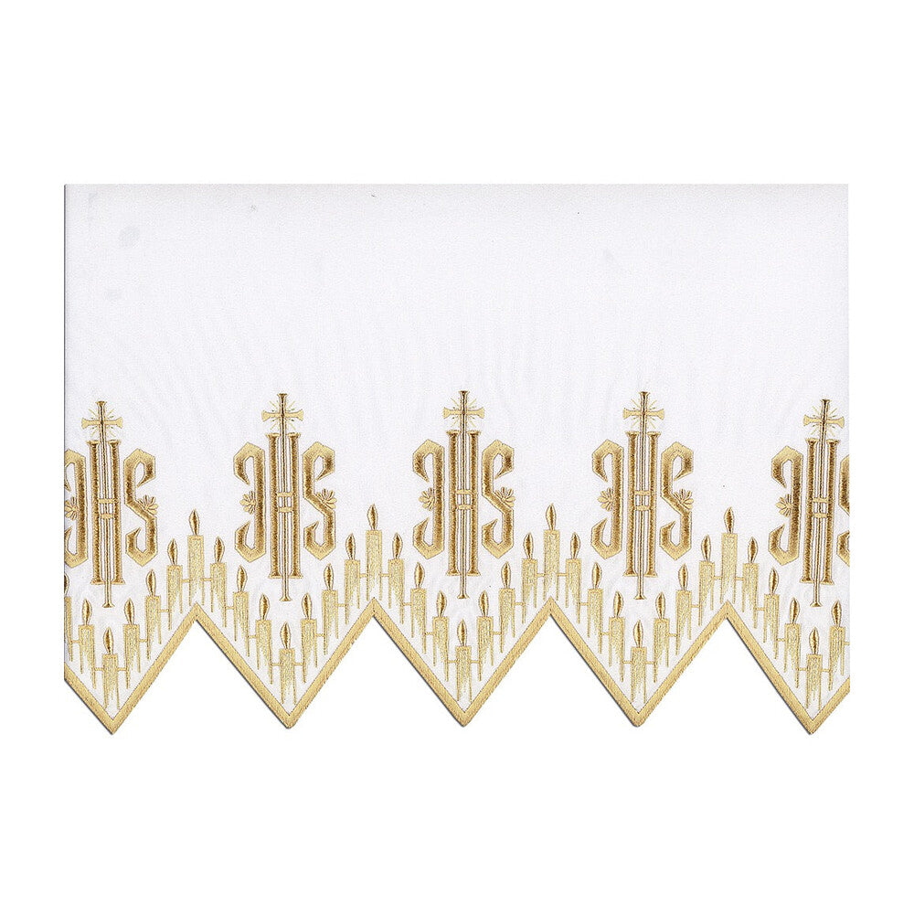 Gold Silk Embroidered Altar Cloth - Design BV1408G