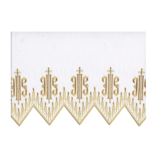 Gold Silk Embroidered Altar Cloth - Design BV1408G