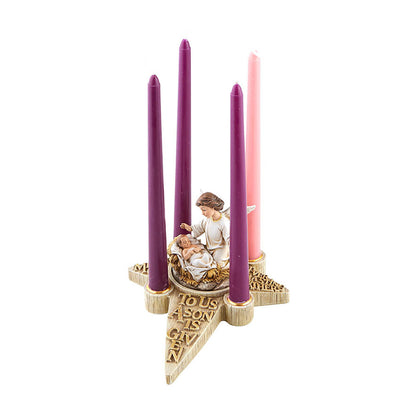 Two-Piece Nativity Angel Advent Candleholder