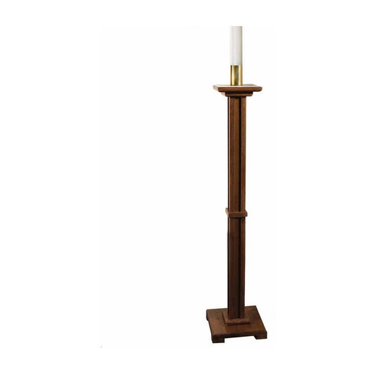 43" Walnut Paschal Candlestick