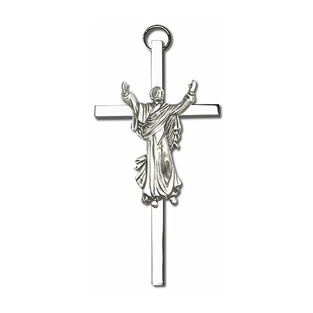 Risen Christ 4" Metal Wall Cross 4830