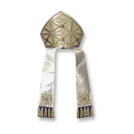 Lurex Gold Embroidered Mitre - PBM36