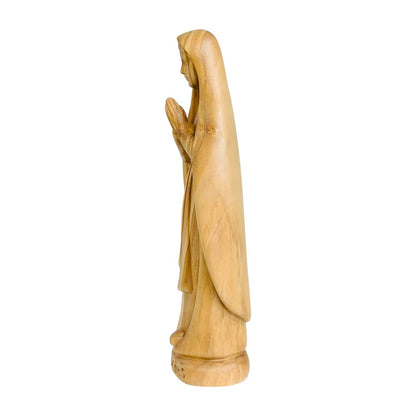 Our Lady of Lourdes Statue and Figurine in Hand-carved Val Gardena Wood
