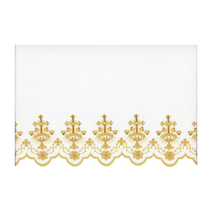Gold or White Silk Embroidered Altar Cloth - Design BV8007