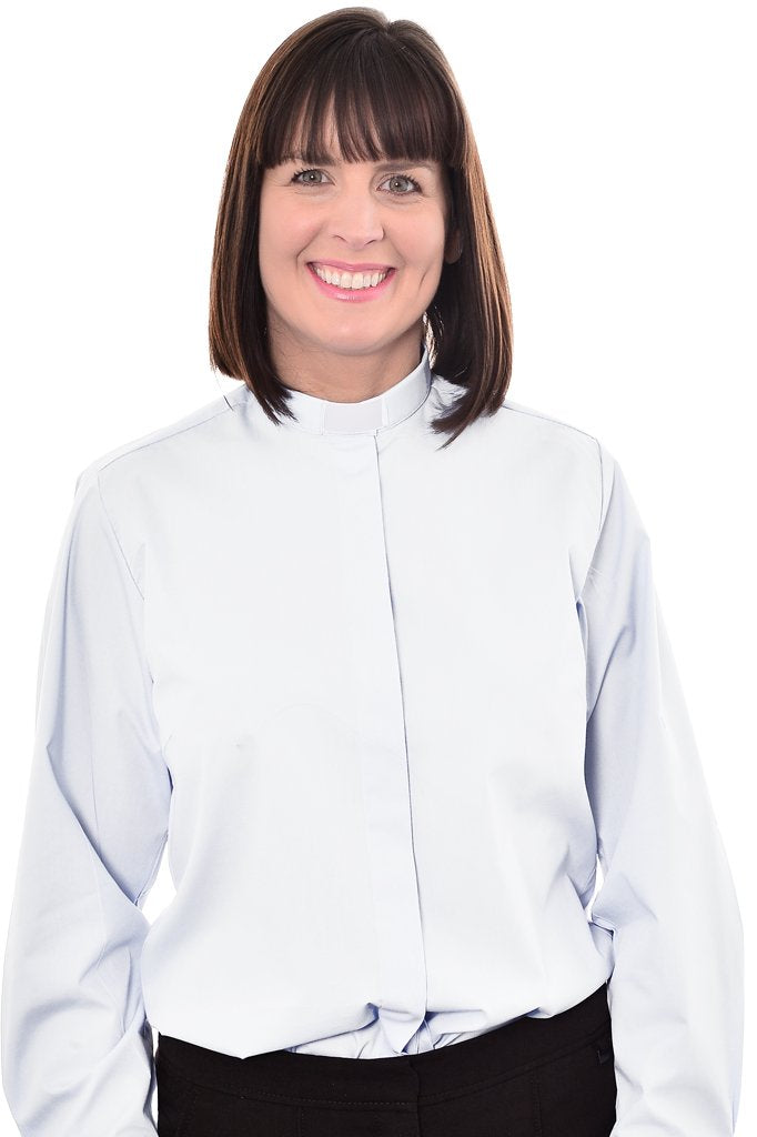 Women's 1 Inch Tunnel Collar Clerical Shirt