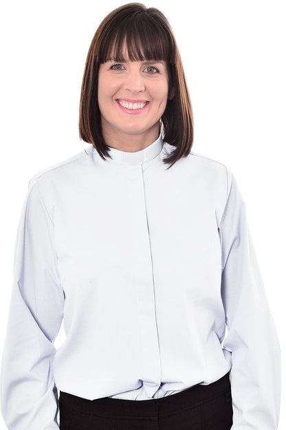 Women's 1 Inch Tunnel Collar Clerical Shirt