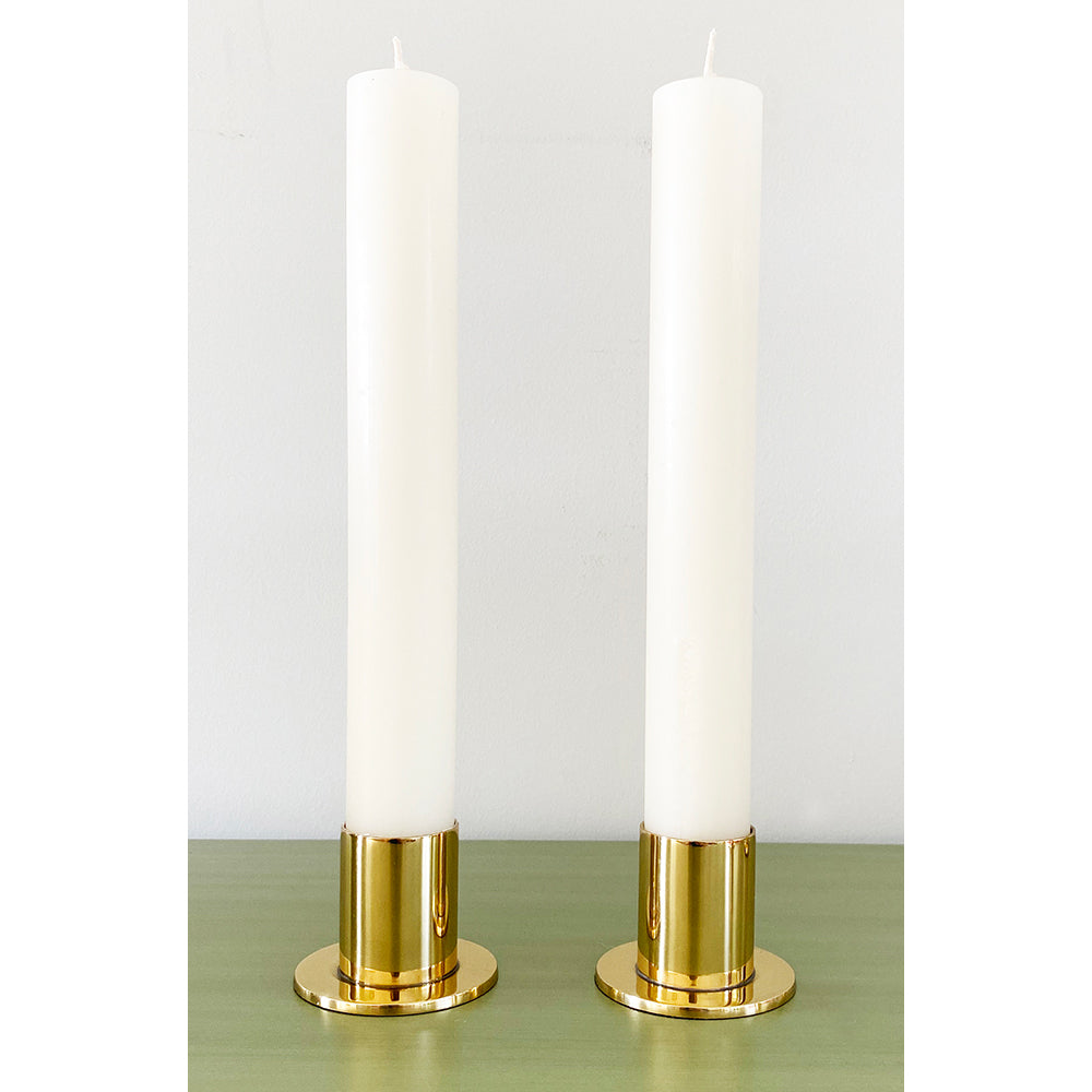 1 1/2" Diameter Solid Brass Candle Holder