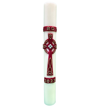Ornate Celtic Cross Paschal Candle