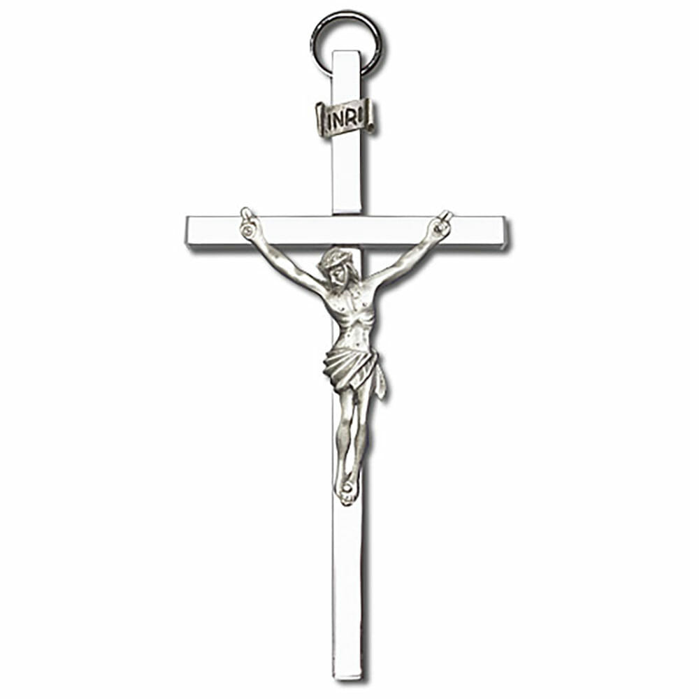 Crucifix 4" Metal Wall Cross 4480