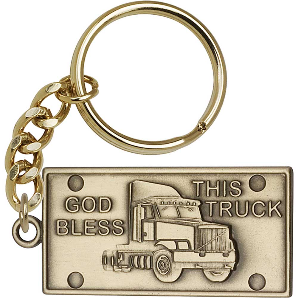 God Bless This Truck Keychain