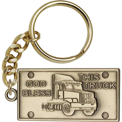 God Bless This Truck Keychain