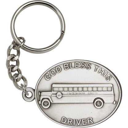God Bless This Bus Driver Keychain