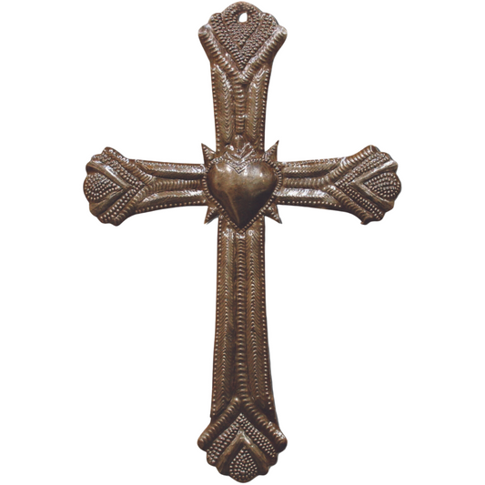 Metal Hammered Cross - A