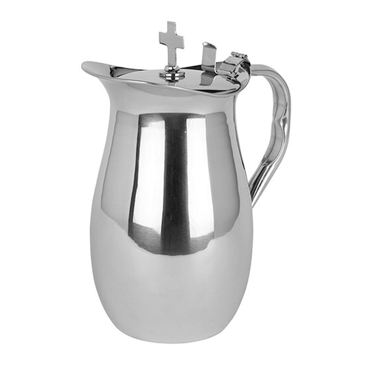 10" High Stainless Steel Flagon