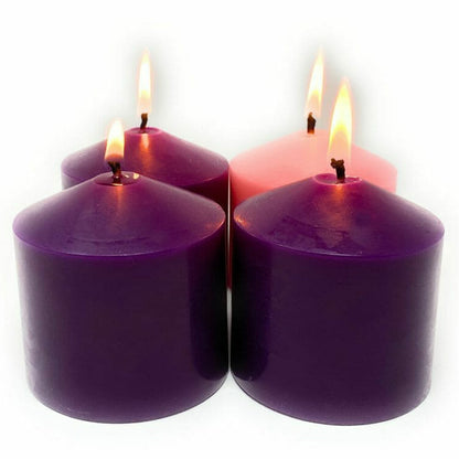 Advent Pillar Candles 3" x 3"