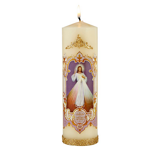 Vintage Devotional Candle - Divine Mercy