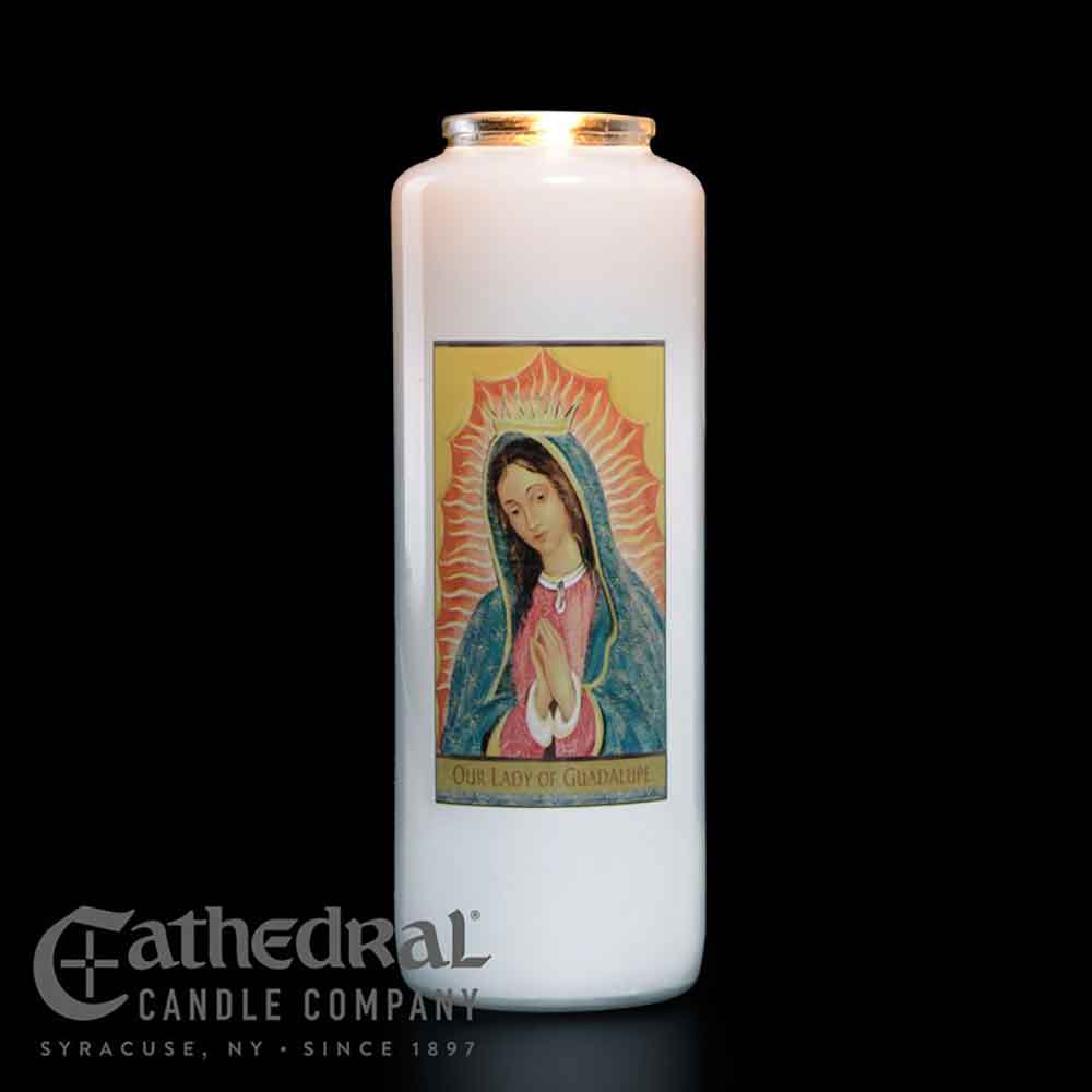 6 Day Our Lady of Guadalupe Glass Devotional Light