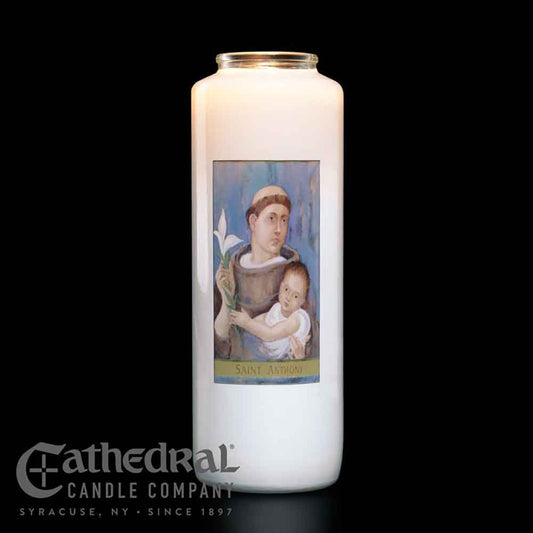 6 Day Saint Anthony Glass Devotional Light