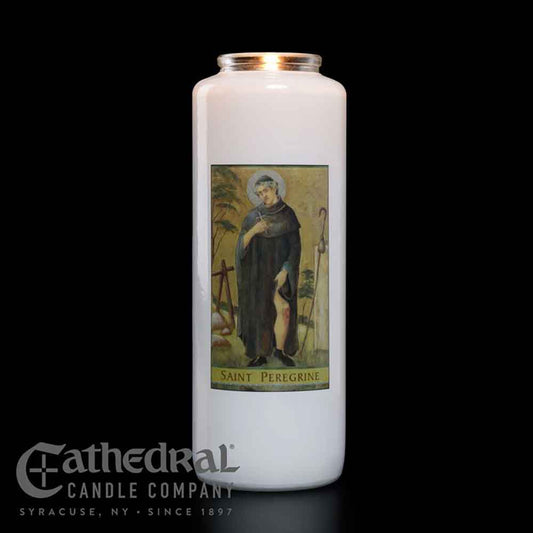 6 Day Saint Peregrine Glass Devotional Light