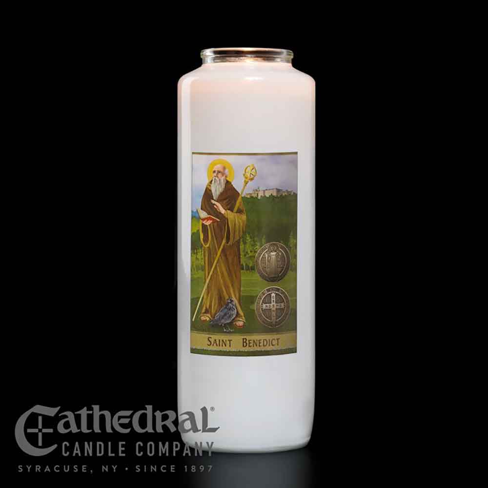 6 Day Saint Benedict Glass Devotional Light