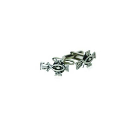 Silver Plated Ichthus - Cufflinks