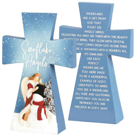 Snowflake Angels Tabletop Cross