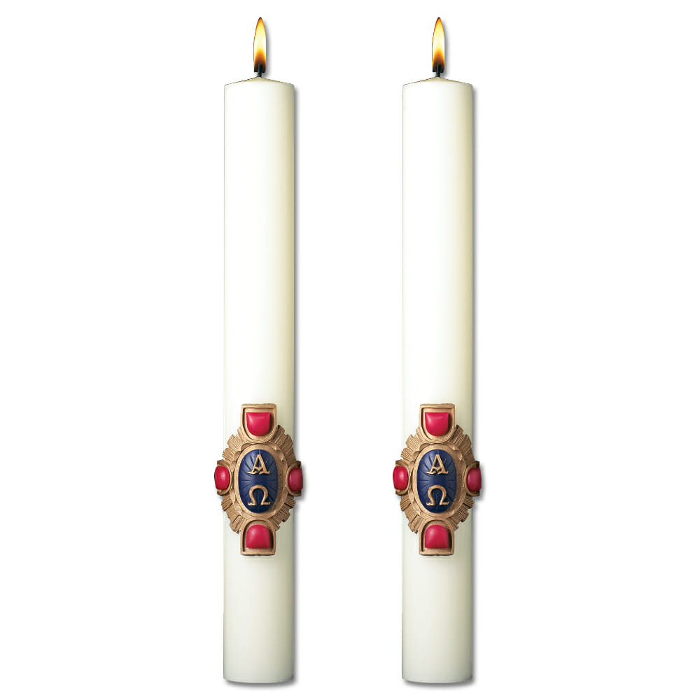 Christ Victorious Complementing Altar Candles