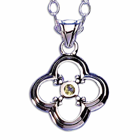 Triforium Cross with Peridot Necklace