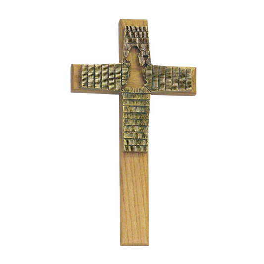 First Communion Oak Wall Cross - Girl