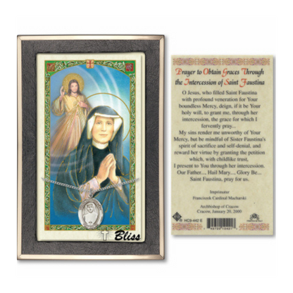 Maria Faustina Necklace And Prayer Card