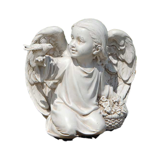 Angel Garden Figure with Bird