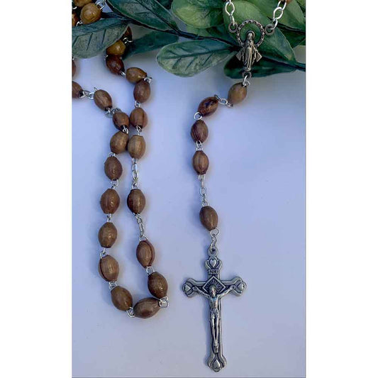 Olive Wood Rosary made in Jerusalem Holy Land