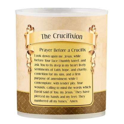 Crucifixion Devotional Votive Candle - Pack of 4