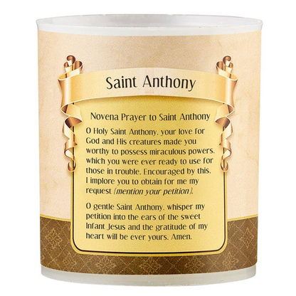 Saint Anthony Devotional Votive Candle - Pack of 4