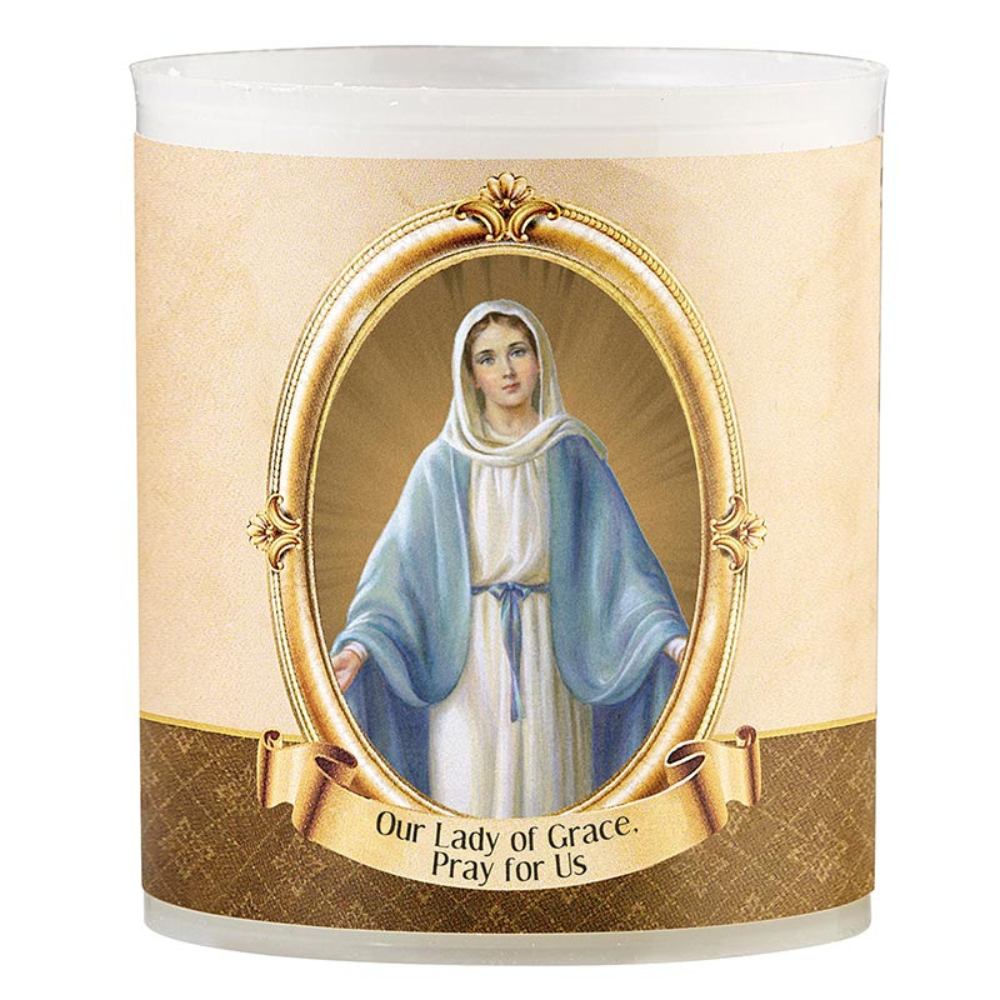 Our Lady of Grace Devotional Votive Candle - Pack of 4