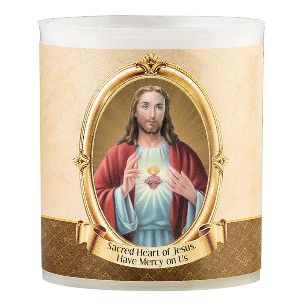 Sacred Heart Devotional Votive Candle - Pack of 4