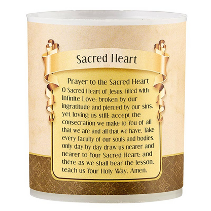 Sacred Heart Devotional Votive Candle - Pack of 4